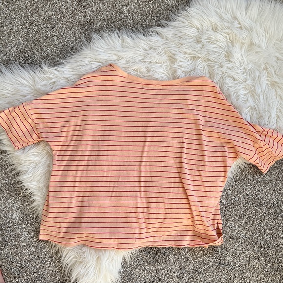 Project Social T | Striped Peach Boxy Tee - Picture 8 of 8